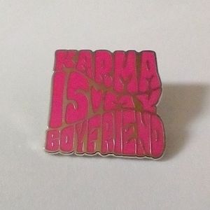 🧁 3/$30 Karma Is My Boyfriend Taylor Swift Lyric Enamel Pin NEW